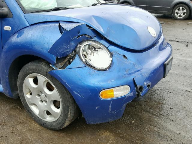 3VWCB21C02M461417 - 2002 VOLKSWAGEN NEW BEETLE 蓝色 照片 9