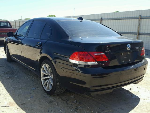 WBAHN83567DT75711 - 2007 BMW 750 BLACK photo 3