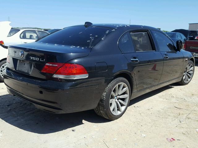 WBAHN83567DT75711 - 2007 BMW 750 BLACK photo 4