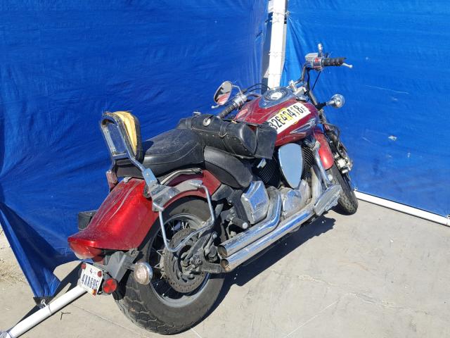 JYAVP11E36A079812 - 2006 YAMAHA XVS1100 A RED photo 4