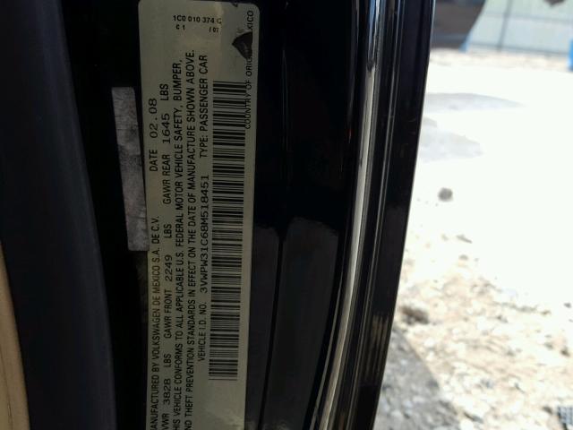 3VWPW31C68M518451 - 2008 VOLKSWAGEN NEW BEETLE 黑色 照片 10