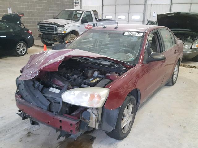 1G1ZT54894F108253 - 2004 CHEVROLET MALIBU LS RED photo 2