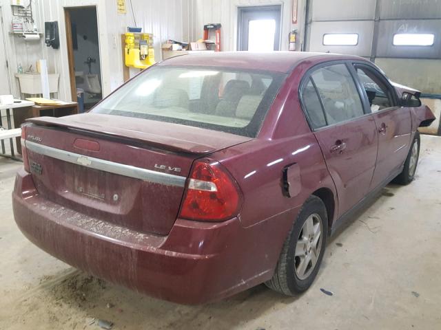1G1ZT54894F108253 - 2004 CHEVROLET MALIBU LS RED photo 4