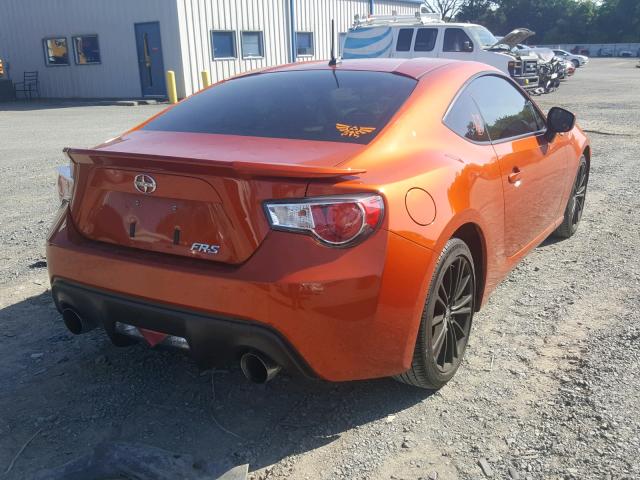 JF1ZNAA17D2725682 - 2013 TOYOTA SCION FR-S ნარინჯისფერი ფოტო 4