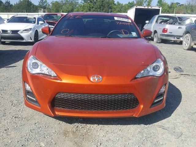 JF1ZNAA17D2725682 - 2013 TOYOTA SCION FR-S ნარინჯისფერი ფოტო 9