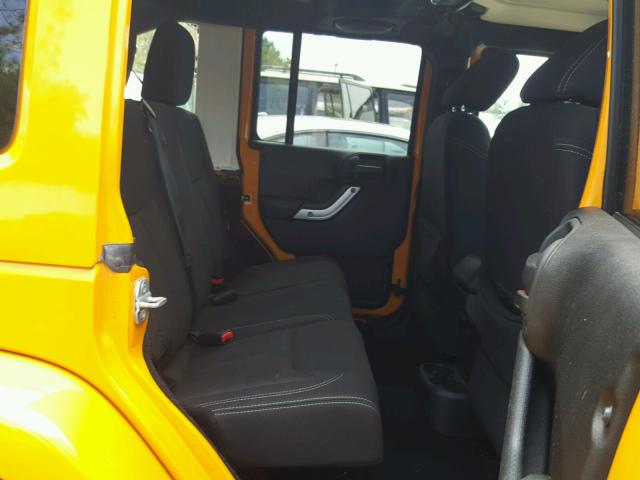 1C4HJWEG1DL561322 - 2013 JEEP WRANGLER U YELLOW photo 6