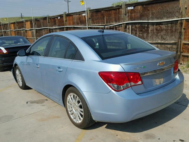 1G1PJ5S91B7210484 - 2011 CHEVROLET CRUZE ECO BLUE photo 3