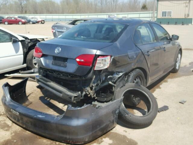 3VW2K7AJ7DM228788 - 2013 VOLKSWAGEN JETTA BASE 灰色 照片 4