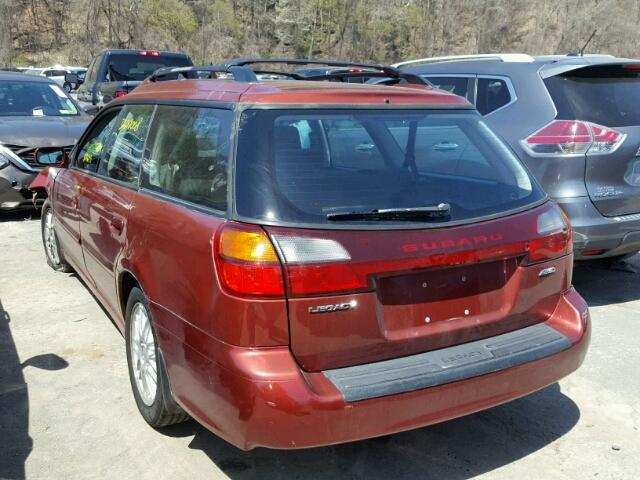 4S3BH625X47301739 - 2004 SUBARU LEGACY L S RED photo 3