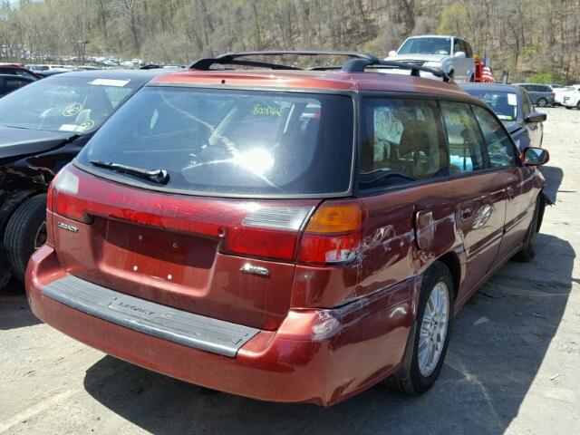 4S3BH625X47301739 - 2004 SUBARU LEGACY L S RED photo 4