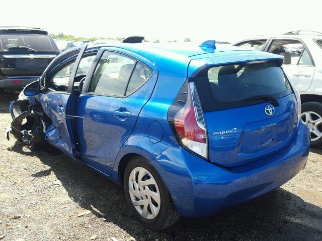 JTDKDTB34F1580698 - 2015 TOYOTA PRIUS C BLUE photo 3