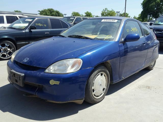 JHMZE13531T000658 - 2001 HONDA INSIGHT BLUE photo 2