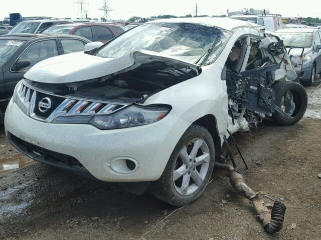 JN8AZ1MW6AW123741 - 2010 NISSAN MURANO S WHITE photo 2