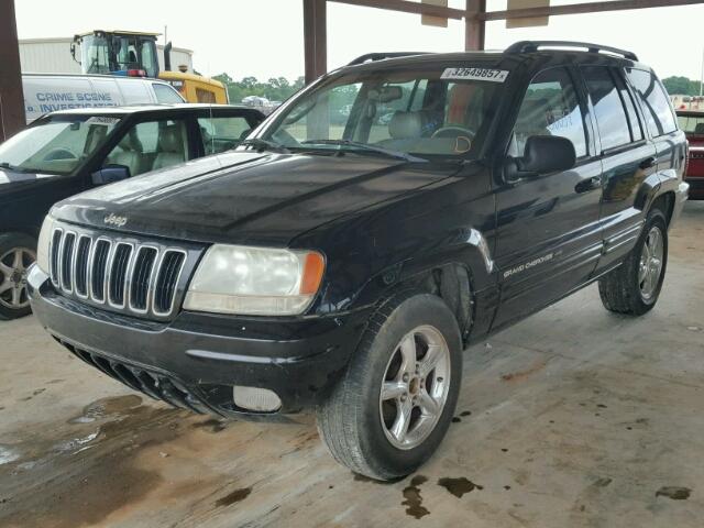 1J8GX58N92C212994 - 2002 JEEP GRAND CHER BLACK photo 2