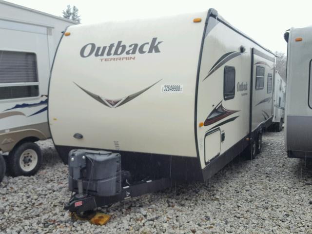 4YDT27320EB453377 - 2014 KEYSTONE OUTBACK TAN photo 2