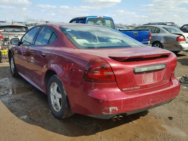 2G2WP522641292723 - 2004 PONTIAC GRAND PRIX წითელი ფოტო 3