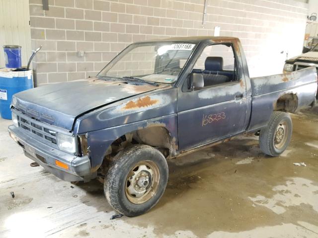 1N6ND11Y8KC376657 - 1989 NISSAN D21 SHORT BLUE photo 2