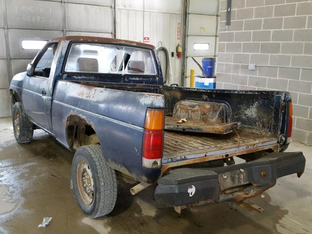 1N6ND11Y8KC376657 - 1989 NISSAN D21 SHORT BLUE photo 3