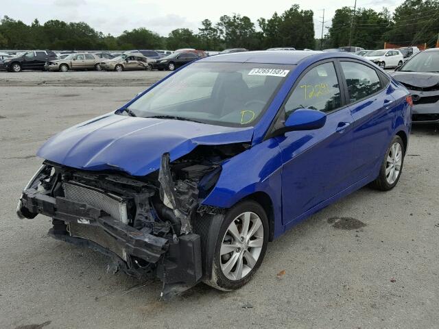 KMHCU4AE5DU312425 - 2013 HYUNDAI ACCENT GLS BLUE photo 2