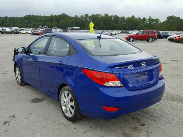 KMHCU4AE5DU312425 - 2013 HYUNDAI ACCENT GLS BLUE photo 3