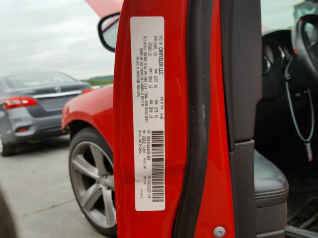 2B3KA73W68H281888 - 2008 DODGE CHARGER SR RED photo 10