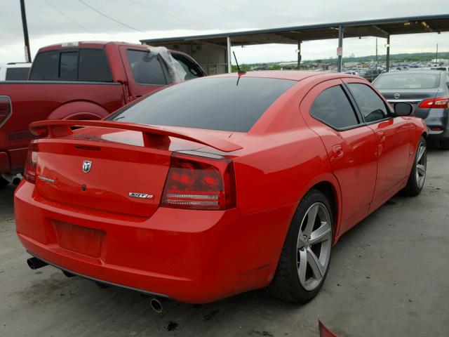 2B3KA73W68H281888 - 2008 DODGE CHARGER SR RED photo 4