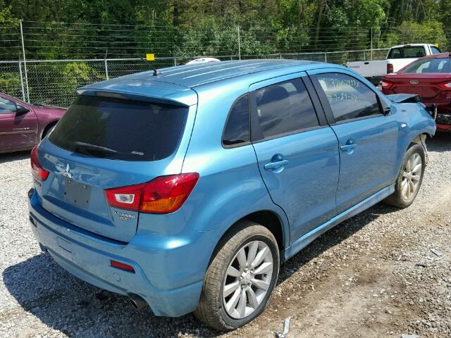 JA4AR4AU1BZ006577 - 2011 MITSUBISHI OUTLANDER BLUE photo 4