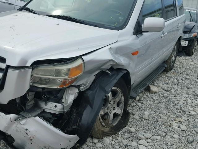 2HKYF18636H550305 - 2006 HONDA PILOT EX SILVER photo 9