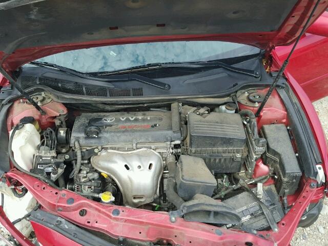 4T1BE46K78U239426 - 2008 TOYOTA CAMRY RED photo 7