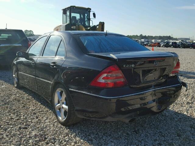 WDBRF52H06F783024 - 2006 MERCEDES-BENZ C GENERATI BLACK photo 3