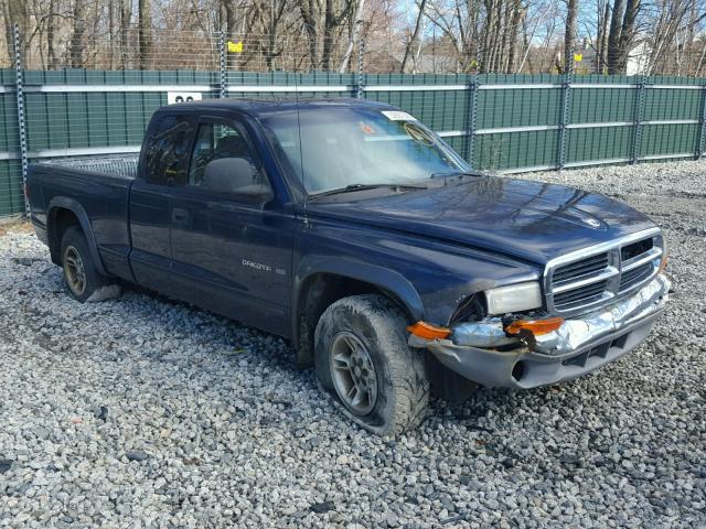 1B7GL22X8YS694061 - 2000 DODGE DAKOTA BLUE photo 1