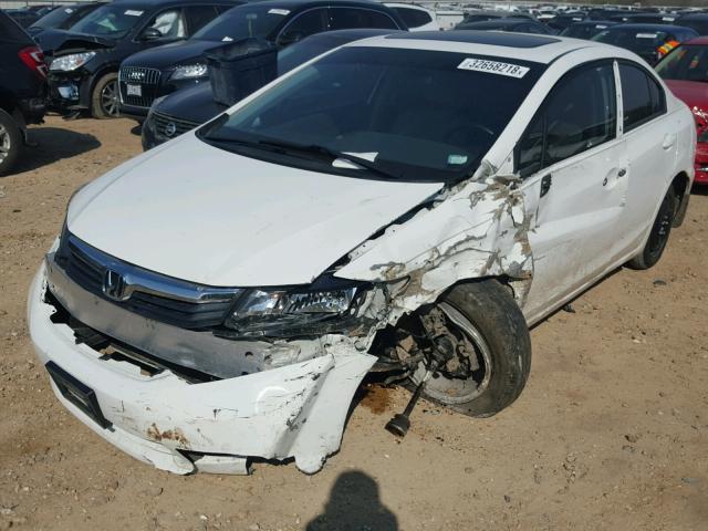 2HGFB2F94CH529698 - 2012 HONDA CIVIC EXL WHITE photo 2