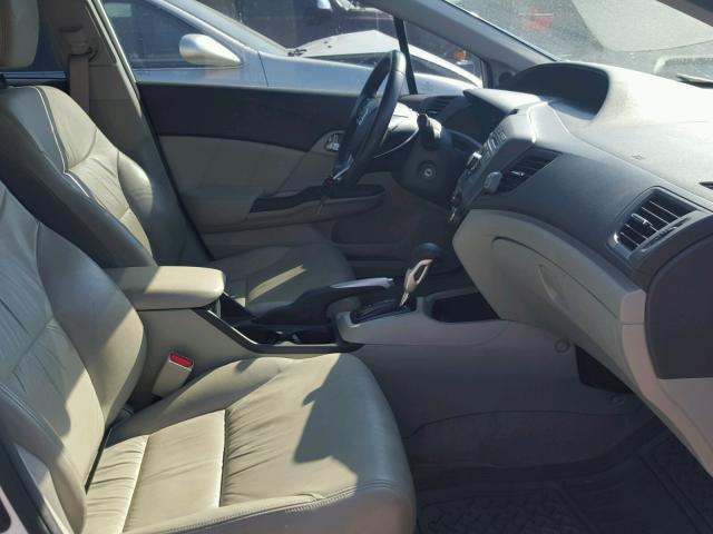 2HGFB2F94CH529698 - 2012 HONDA CIVIC EXL WHITE photo 5