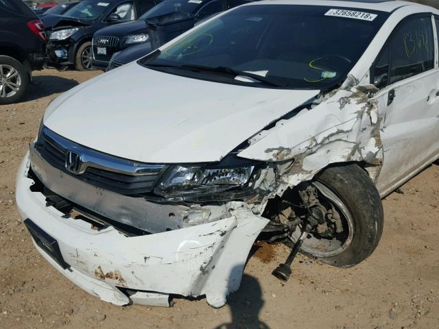 2HGFB2F94CH529698 - 2012 HONDA CIVIC EXL WHITE photo 9