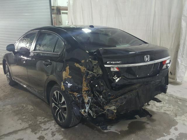 2HGFB2F94DH502700 - 2013 HONDA CIVIC EXL BLACK photo 3