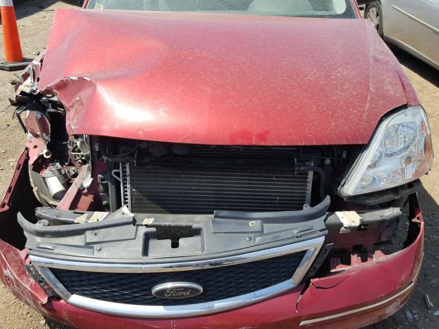 1FAFP23125G123504 - 2005 FORD FIVE HUNDR RED photo 7