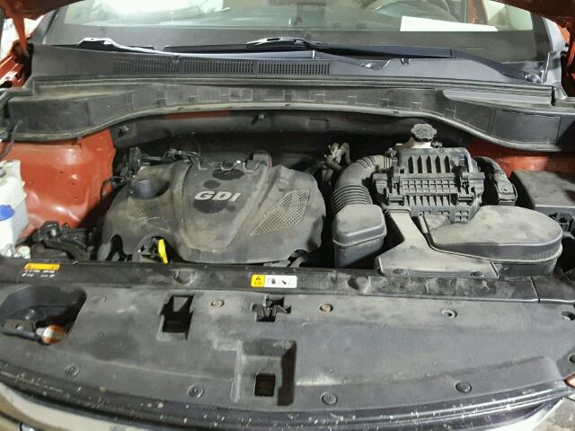 5XYZU3LB6DG041226 - 2013 HYUNDAI SANTA FE S ORANGE photo 7