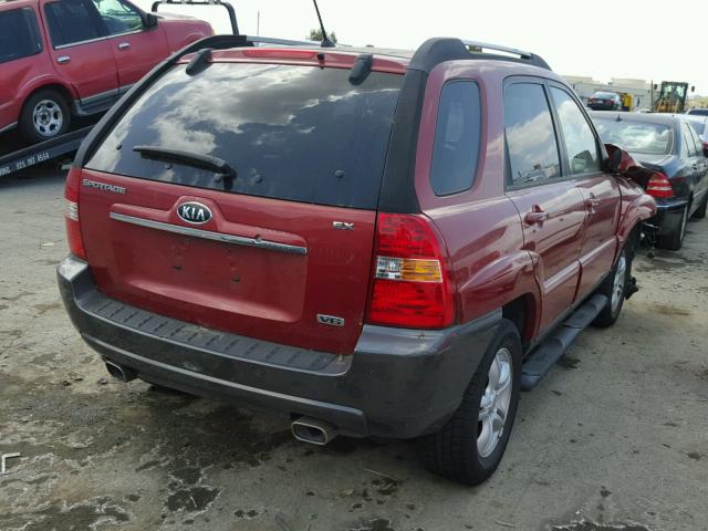 KNDJF723077306037 - 2007 KIA SPORTAGE E RED photo 4