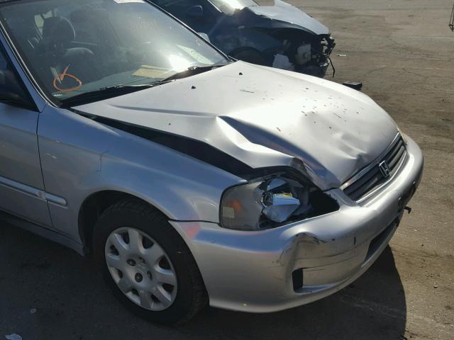 2HGEJ6617XH513243 - 1999 HONDA CIVIC BASE SILVER photo 9