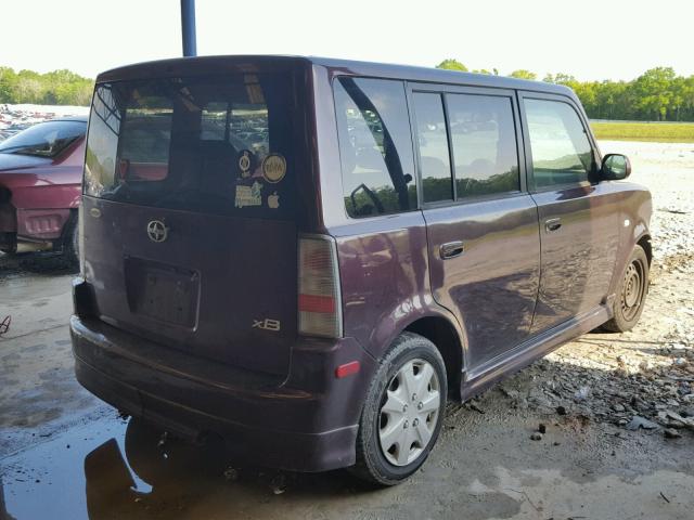 JTLKT324550202572 - 2005 TOYOTA SCION XB PURPLE photo 4