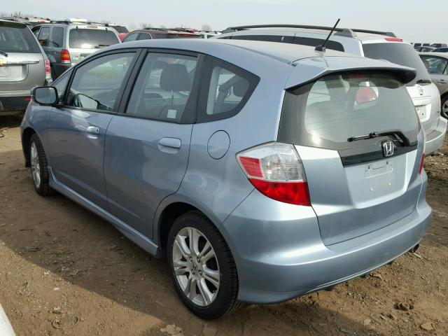 JHMGE8H57BC024326 - 2011 HONDA FIT SPORT BLUE photo 3