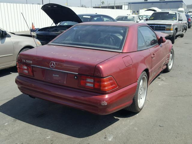 WDBFA68F6XF180609 - 1999 MERCEDES-BENZ SL 500 BURGUNDY photo 4