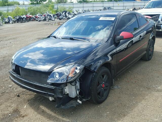 1G1AL12F857611694 - 2005 CHEVROLET COBALT LS BLACK photo 2