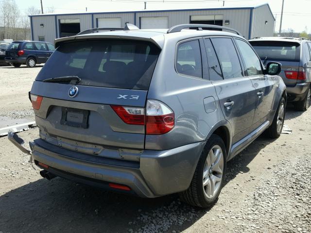 WBXPC9C46AWJ33467 - 2010 BMW X3 XDRIVE3 GRAY photo 4