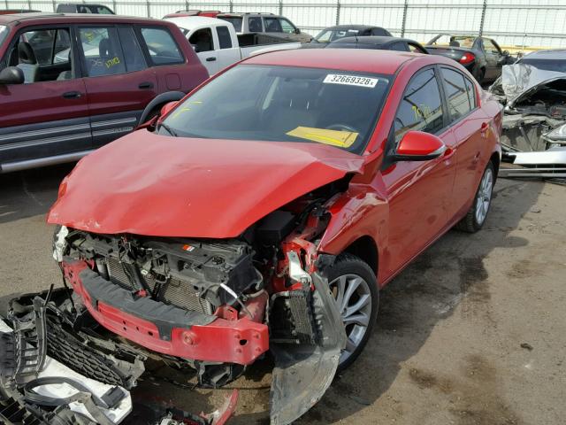 JM1BL1S5XA1208428 - 2010 MAZDA 3 S RED photo 2