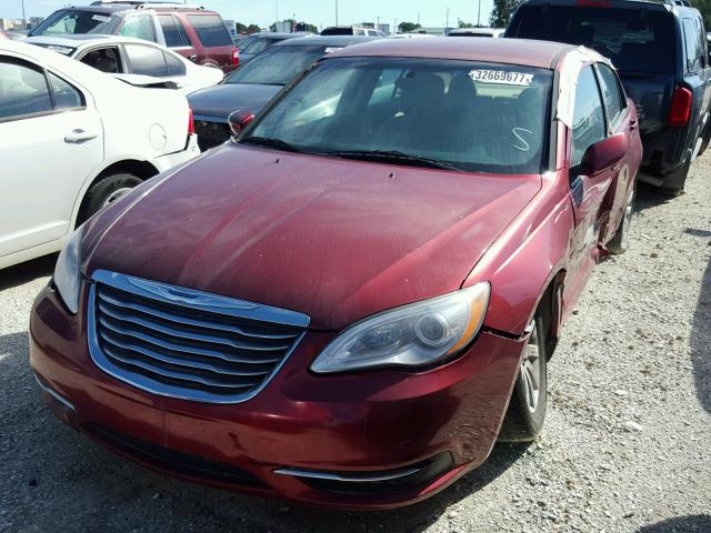 1C3CCBBB3DN557416 - 2013 CHRYSLER 200 TOURIN RED photo 2