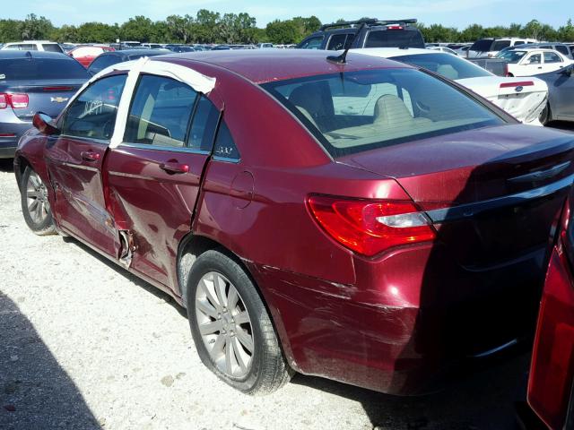 1C3CCBBB3DN557416 - 2013 CHRYSLER 200 TOURIN RED photo 3