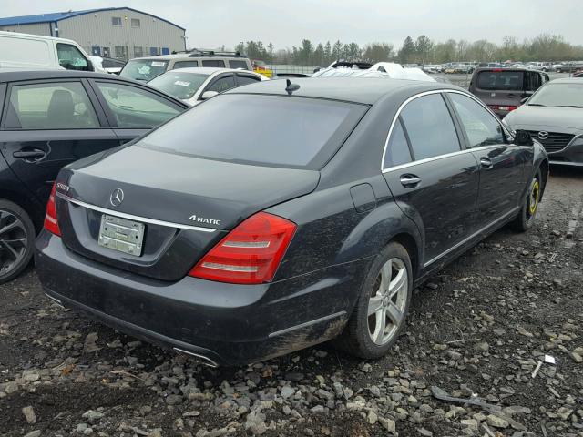 WDDNG8GB3BA369493 - 2011 MERCEDES-BENZ S 550 4MAT CHARCOAL photo 4