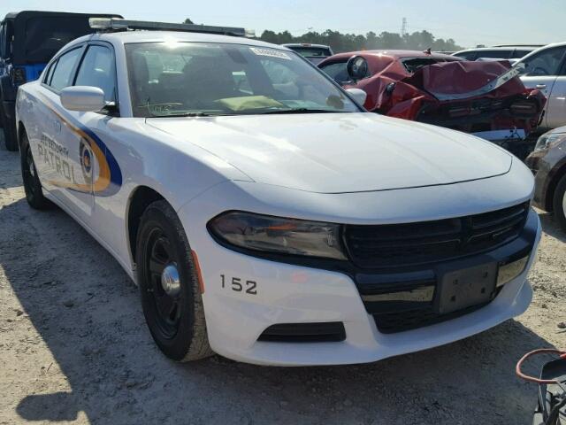 2C3CDXAT1FH906900 - 2015 DODGE CHARGER PO WHITE photo 1