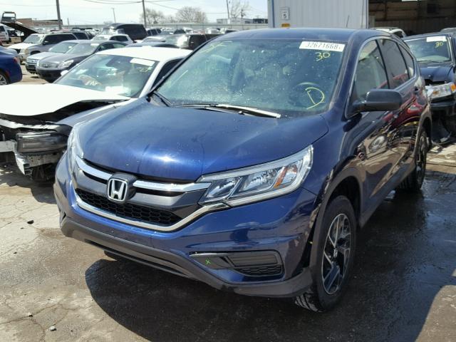 2HKRM3H44GH514841 - 2016 HONDA CR-V SE BLUE photo 2